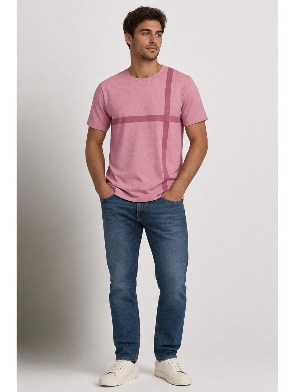 Pauri & Casati Pink Graphic T-Shirt Men’s Crew Sz M Designer Tee NWT MSPR $265